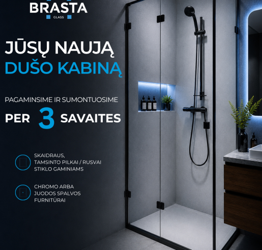 Jūsų nauja DUŠO KABINA per 3 SAVAITES