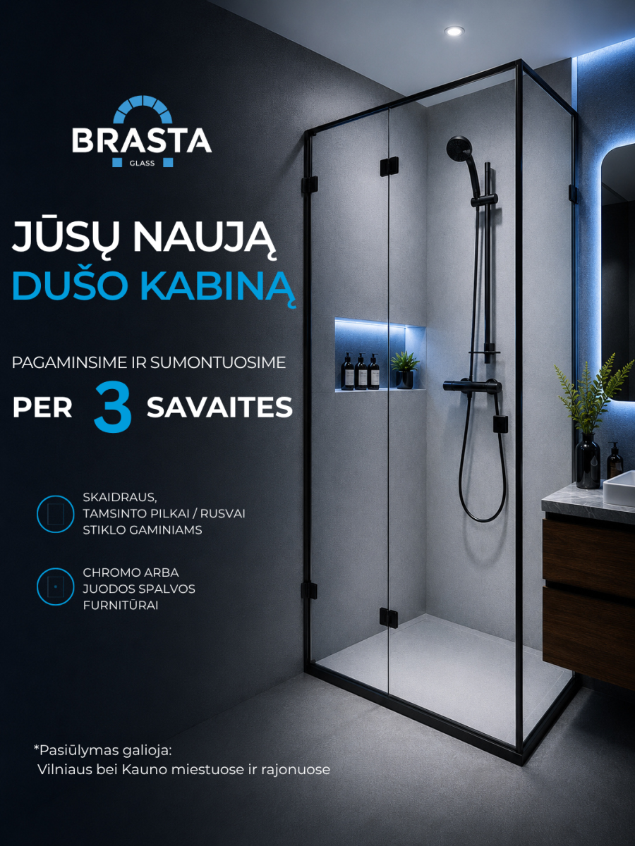 Jūsų nauja DUŠO KABINA per 3 SAVAITES